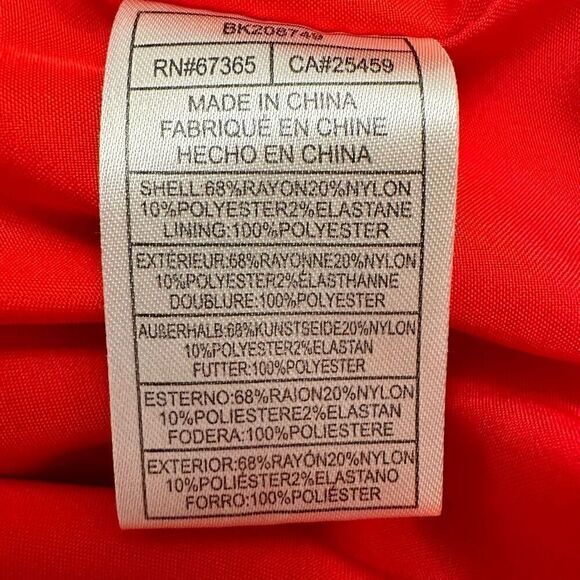 BB Dakota Steve Madden Puff Sleeve Field Of Gold Textured Shift Dress Red Medium - Picture 5 of 5